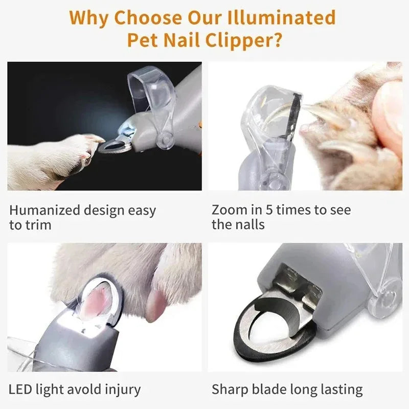LED Light Cat & Dog Nail Clippers
