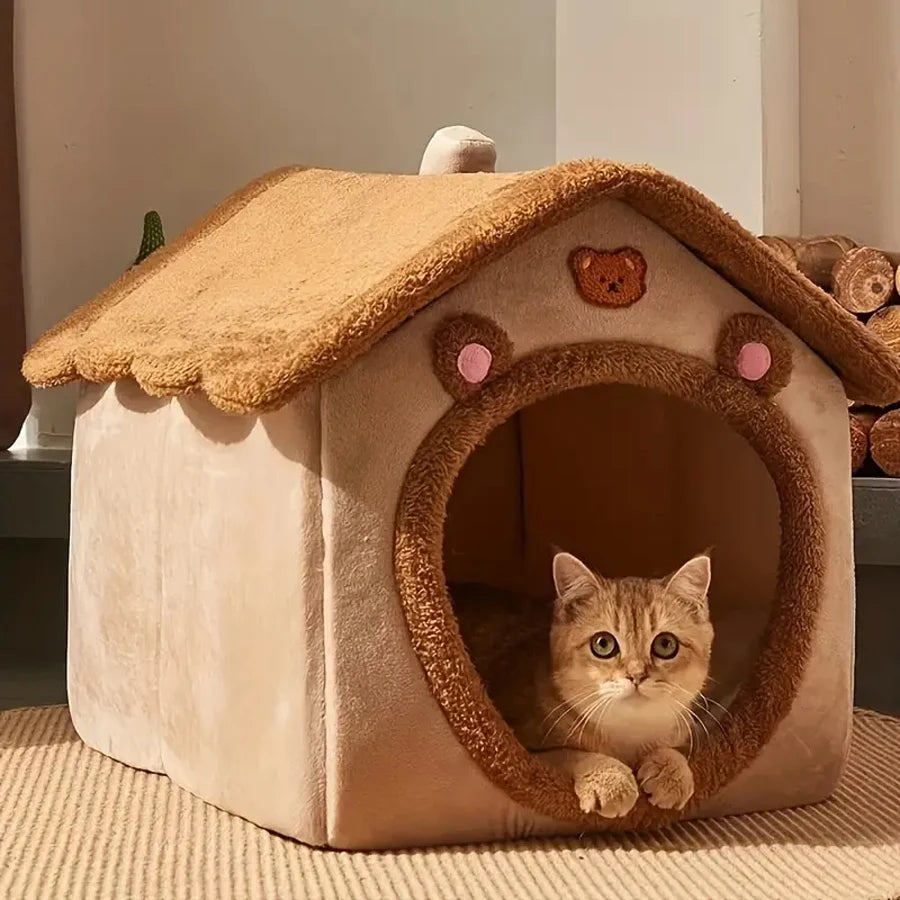 Washable Cat House for Small Dogs and Small to Medium Cats